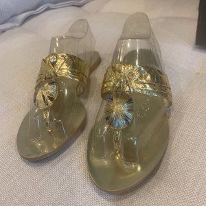 Bebe sandal - gold and blue gemstone